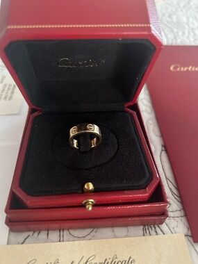 Cartier Gold Love Ring with Screw Motif